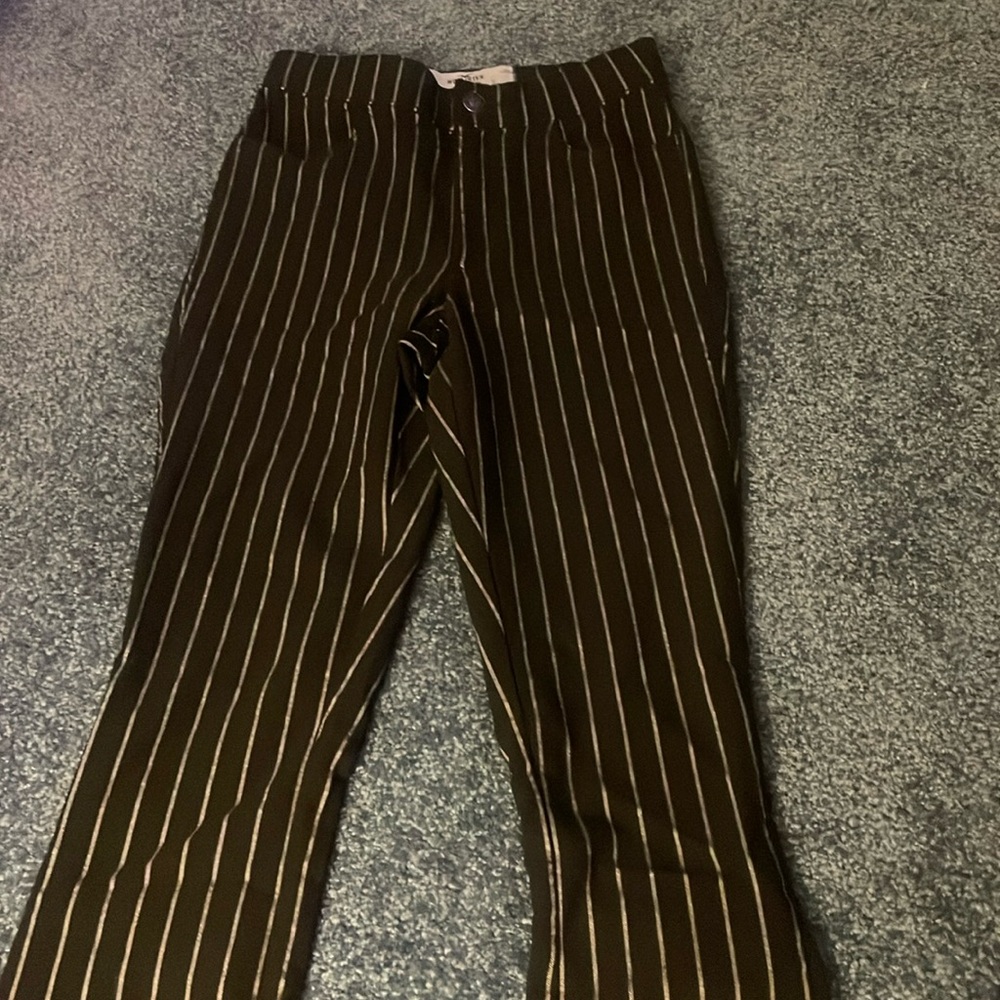Hollister Black Striped Jeggings